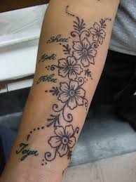 Maybe you would like to learn more about one of these? Girly Black And White Flower Tattoo With Name Quotes On Forearm Tattooimages Biz
