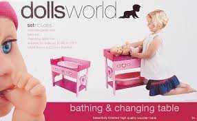 Babyrest nova changer mat changing station grey. Dolls World Wooden Bathing Changing Table Mr Toys Toyworld