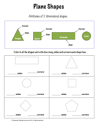 Worksheet Plane Shapes Learn About The Attributes Of Plane Shapes Shapes Worksheets Plane Shapes 2nd Grade Worksheets