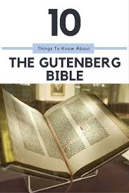 10 Things You Should Know About The Gutenberg Bible Gutenberg Bible Printing History Bible