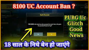 All 8100 uc accounts ban are safe ! Good News For 8100 Uc Pubg Glitch Users Account Bannd New Rules For Under 18 Year S Pubg Players Youtube