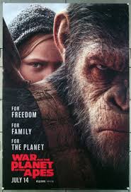 Original War For The Planet Of The Apes (2017) movie poster in C8 condition  for $28.00