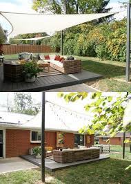 Thing i was used for the sun shade using the sun it repurpose trampoline frame to create cozier private spaces another. 12 Beautiful Shade Structures Patio Cover Ideas A Piece Of Rainbow