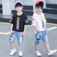 Macy's has the latest fashion brands on women's and men's clothing, accessories, jewelry, beauty, shoes and home products. Set Boys Summer Dress 2020 New Children S Short Sleeved Denim Two Piece Boys Clothes Casual Big Kids Shopee Malaysia