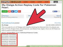 Cheat Code To Get Shaymin In Pokemon Platinum