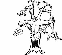 It is a huge and scary monster with a strange head and creepy smile. Scary Coloring Pages 9 In 2021 Tree Monster Monster Coloring Pages Scary Coloring Pages
