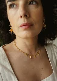 Beautiful Dangling Earrings With Lilac Glass Beads and Hoop Earrings,  Bathed in 24k Gold or Silver, Made by Hand in Paris, France