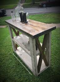 36 Inch Long X Console Table Ana White Diy Extra Rustic White Base 164 Pallet Projects Decor Ana White Diy Bookshelves Diy