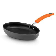 Rachael Ray Hard Anodized Nonstick 11 1 2 Inch Oval Skillet Gray With Orange Handle Find Out More About The Grea Rachael Ray Hard Anodized Cookware Nonstick