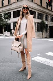 We carry affordable, trendy, and unique pieces fall outfit, casual fall outfit, cardigan, white tee, leopard scarf with chunky cardigan and white tee and blue denim skinny jeans, black suede mules with jeans and. A Monochrome Fall Outfit In Everlane S Cashmere Sweater Dress Fashion Jackson
