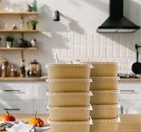 Microwaveable Biodegradable Custom Kraft Paper Bowl Food ...