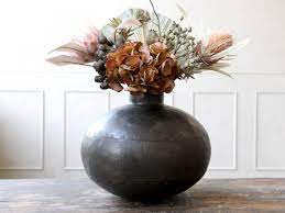 Chic antique grimaud bakker sæt med 2 unika natur. Grimaud Unika Vase I Jern H32 O35 Cm Antique Kul