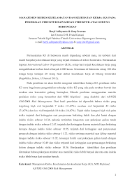 Berdasarkan laporan international labor organization (ilo) dalam rinanti (2013), ada 6.000 kasus kecelakaan kerja terjadi setiap hari yang berakibat fatal. Https Ejournal3 Undip Ac Id Index Php Jkts Article Download 3926 3826