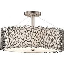 Build.com has been visited by 100k+ users in the past month Dual Mount Ceiling Light For High Or Low Ceilings In Pewter Silver Coral
