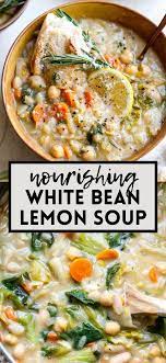 Nourishing White Bean And Lemon Soup One Pot Recipe Easy Soup Recipes Vegetarian Soup Recipes Healthy Soup Recipes