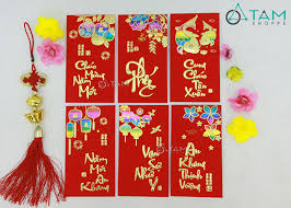 Thiết kế mẫu phong bao lì xì theo ý khách hàng. Tam Shoppe Xáº¥p 6 Bao Li Xi Ä'á» Ep Kim Nguyen Tá» Tiá»n Sá»' 03