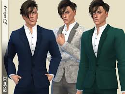 Sims 4 floral pattern shirt. Sims 4 Cc Custom Content Clothing The Sims Resource Birba32 S Vibrations Suit Sims 4 Male Clothes Sims 4 Sims 4 Clothing
