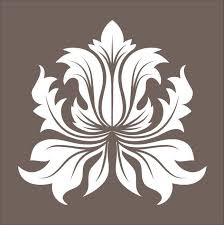 Wall Stencil Damask Design Element 2 8 Flourish Wallpaper Image Is Approx 7 5 X 7 5 Inches 9 95 Via Etsy Risunki Siluetnaya Zhivopis Cvety