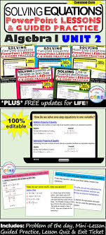 Get Your Students Successfully Solving Equations With This Powerpoint Presentation Bundle This Bundle Includes Solving Inequalities Algebra Literal Equations