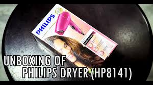 unboxing of philips hair dryer hp8141