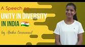 Unity In Diversity Speech In English Youtube Find long and short unity in diversity speech in very simple and easy words. unity in diversity speech in english