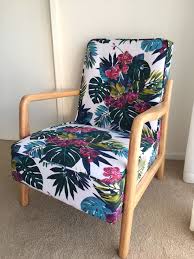 Hacked Aldi Accent Chair Orchid Tropical Print Accent Chairs Chair Reupholster