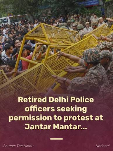 Retired Delhi Police officers have sought permission to hold a one-day dharna at Jantar Mantar on July 31. The Delhi Police Federation says the protest is being planned in support of police