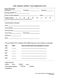Softball tryout (sheet 1) name:_____ athlete: Softball Tryout Form Fill Out And Sign Printable Pdf Template Signnow