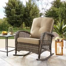 Pelletier Rocking Chair With Cushions In 2020 Patio Rocking Chairs Wicker Rocking Chair Rocking Chair