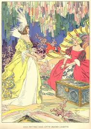 From Peau D Ane By Perrault Illustration By Louis Houpin La Maison Du Cahier Beziers No Date C 1944 Scene In The Bright Fairy S Grotto Bene Zeichnungen