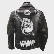 Vamp Leather Jacket From Chadcherryclothing Painted Leather Jacket Painted Jacket Diy Jacket