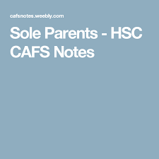 Sole Parents Hsc Cafs Notes Notes To Parents Parents Sole