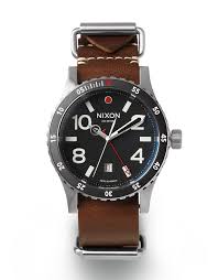 Nixon Dual Time Telling Custom Nato Style Horween Leather Company Leather Band The Diplomat Now Avail Watches For Men Men S Watch Accessories Nixon Watch