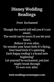 Wedding Ceremony Script Ideas From Disney And Enchanted Though The World Will Tell You It S Not S Disney Inspired Wedding Told You So Wedding Ceremony Script