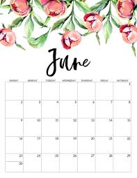 June Calendar 2019 Portrait Monthly Calendar Printable June Calendar Printable Free Printable Calendar