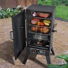 The upper door with large tempered window allows you to check food progress without opening the door. Smoke Hollow 30 Inch Vertical Gas Smoker Walmart Com Walmart Com