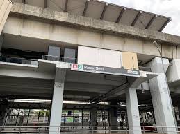 A light rail transit train arrives pasar seni lrt station as buildings in the background stand shrouded in haze in kuala lumpur, malaysia, on monday, oct 19 vehicles drive down a road, while a train. Lrt Station Pasar Seni Picture Of Lrt Station Pasar Seni Kuala Lumpur Tripadvisor