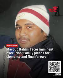Masoud Rahimi, a 34-year-old Singaporean sentenced to death for drug  trafficking, is set to be executed