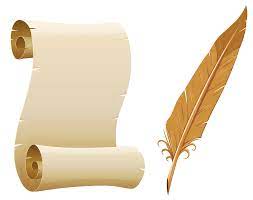 Scrolled Paper And Quill Pen Png Picture Gallery Yopriceville High Quality Images And Transparent Png Free Pergaminho Png Pergaminho Belo Papel De Parede