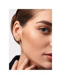 Broqueles de flor Giallo Exclusivos de oro con acabado espejo zirconia