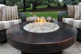 Amazon Com Hammered Copper 42 Round Oriflamme Fire Table Gas Fire Pit Table Patio Lawn Garden Gas Firepit Outdoor Fire Pit Fire Pit Table