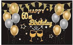 Amazon Com 60th Birthday Party Decorations Large Fabric Happy 60th Birthday Backdrop In 2021 Happy 60th Birthday 60th Birthday Party Decorations 60th Birthday Party