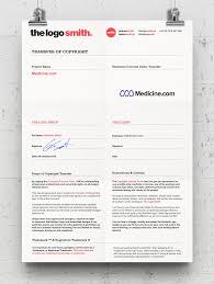 Welches design der vorlage textbasierte oder tabellarische? Transfer Of Copyright Logo Design Template Download The Logo Smith