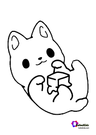 Kawaii Kitten Playing Box Coloring Page Collection Of Animal Coloring Pages For Teena Hello Kitty Colouring Pages Kitty Coloring Kids Printable Coloring Pages