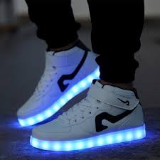 Tlfe 7 Colors Led Light Shoes Men Glowing High Top Sneakers Men Usb Led Light Charging Luminous Shoes Glowing Leisure Flat Nx286 Shoe Plugs Shoe Girlshoe Desinger Aliexpress