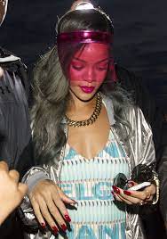 Rihanna In A Neon Pink Sun Visor Rihanna Cruise Attire Norway Fashion