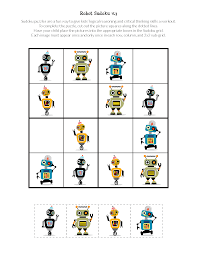 Robot Sudoku Puzzles Free Printables Sudoku Sudoku Puzzles Robots For Kids