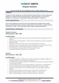 Chaplain Resume Samples Qwikresume