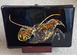 All defects should be visible in the scan but if you have any questions about condition, please let me know. Bruce Grantham Thorndike Maine Lobster Plate Fused Glass On Display At Stained Glass Express In Waterville Maine Throu Featured Artist Maine Artist Artist