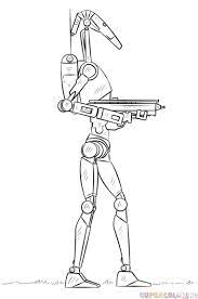 How To Draw A Battle Droid Step By Step Drawing Tutorials Star Wars Drawings Star Wars Characters Drawings Star Wars Artwork